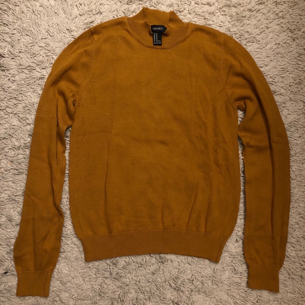 F21 Mustard Light Sweater